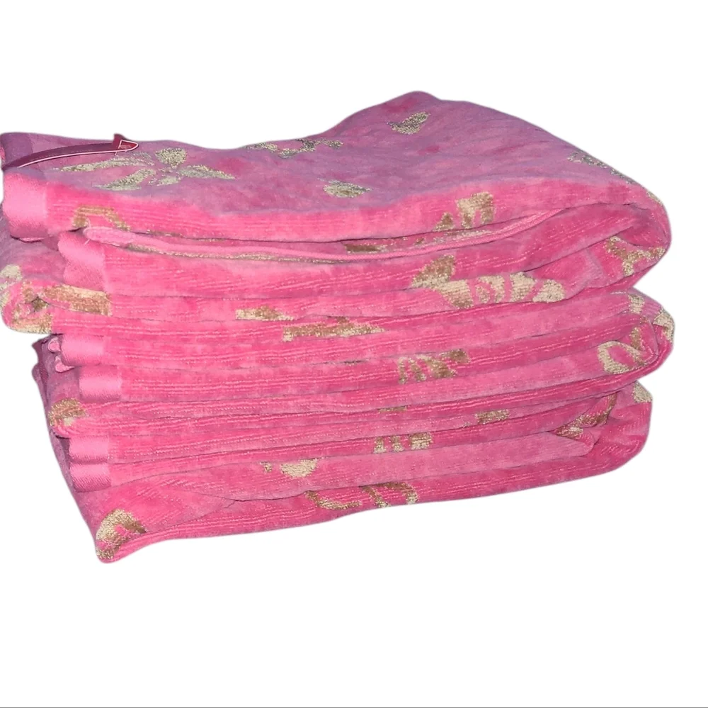 Juicy Couture Pink Crown Towels Set